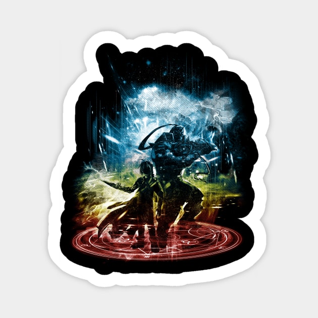 transmutation storm - rainbow version Sticker by kharmazero